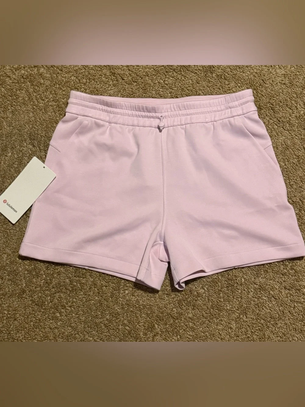 lululemon athletica Softstreme high rise short 4” pink organza NWT